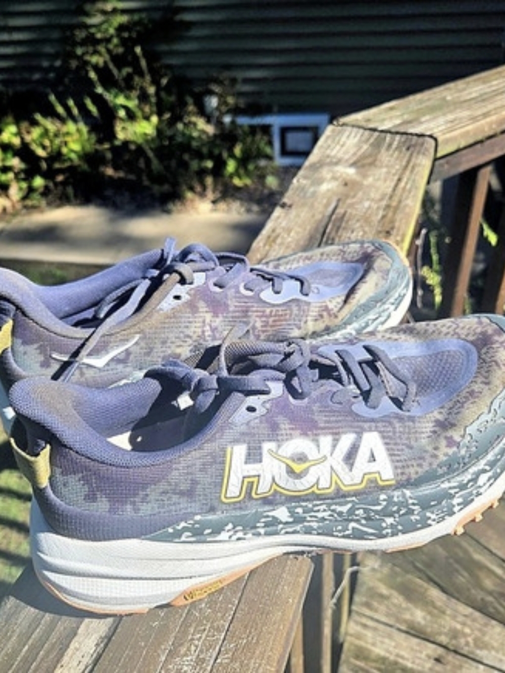Hoka Speedgoat Trail Running Shoes in Purple & Orange